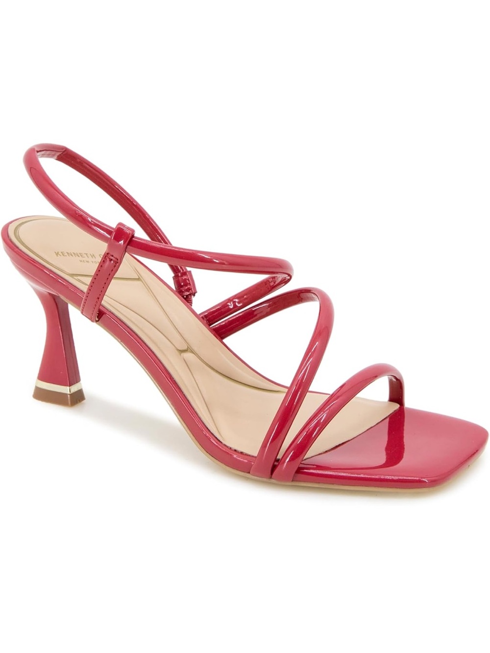 Kenneth Cole Hot Pink Patent Strappy Slingback Heels